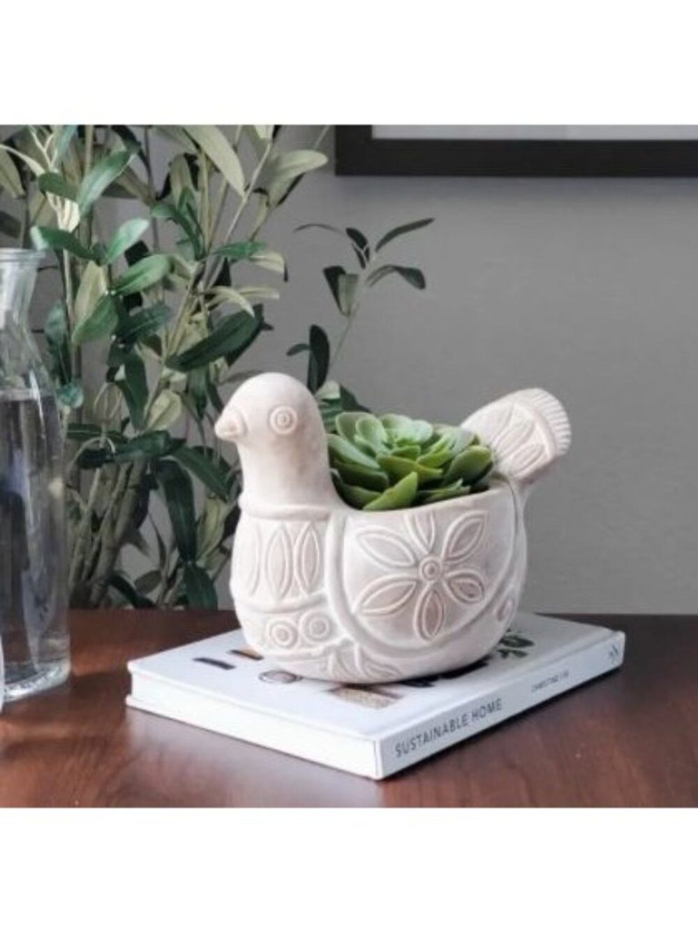 Handcrafted Terracotta Clay Bird Planter Pot Floral Plants Storage